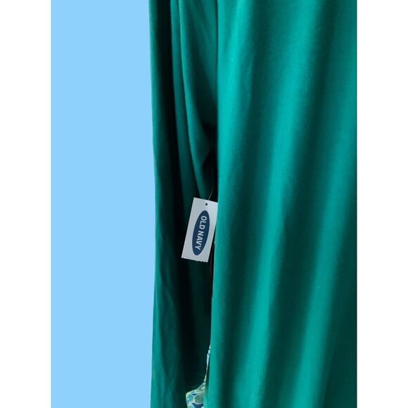 OLD NAVY LADIES LONG SLEEVE SOLID GREEN LIGHTWEIGHT TSHIRT DRESS NWT XL - Picture 2 of 8